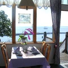 Panoramablick auf Sassnitzer Hafen und Ostsee - in Sassnitz, Rgen